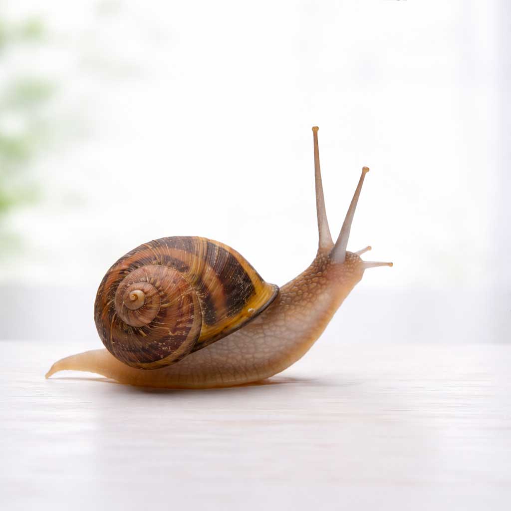 caracol vivo helix aspersa